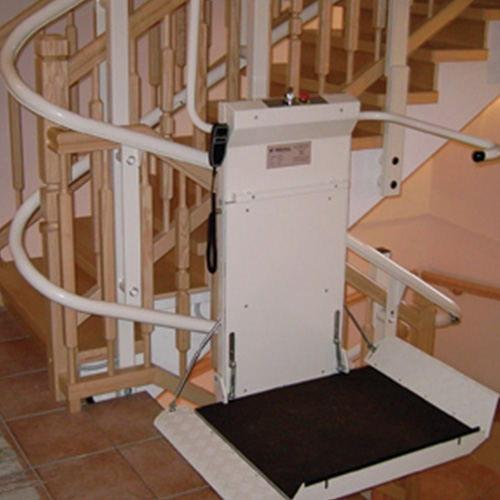 Commercial and Residential Curved Inclined Wheelchair Stair Lift